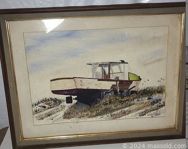 MaxSold Auction: This online auction features furniture such as an antique gate leg table, wicker shelf unit, MCM metal shelf unit, farmhouse painted washstand and others, vintage silverplate flatware, Brownie cameras, rotary telephone, vintage jewelry, seasonal decor, antique hurricane lamps, original watercolor, glass hurricane lamps, rugs, linens, MCM Regency stoneware, kitchenware, robot vacuum, fabrics, wall art, vintage Pyrex, dolls, jewelry and much more!