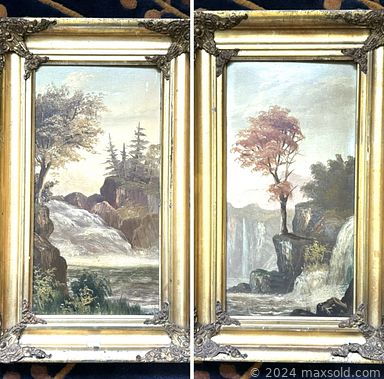 MaxSold Auction: This online auction features vintage wheat sheaf table, antique gilt mirror, art glass, antique cobalt teapot, vintage cloisonne vases, vintage oil lamps, vintage amber glass swag lamp, Tom Thomson prints, vintage costume jewelry, vinyl records, stereo components, cameras, toys, and much, much, more!!!