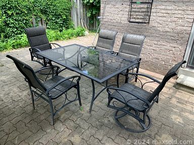 MaxSold Auction: This online auction features furniture such as patio chairs, loungers, dining chairs, shelving units, side table, bedframe, curio cabinet and others, rugs, figurines, grandfather clock, lamps, wall art, vintage wedding gown, antique books, records, model cars, Royal Windsor, Paragon, Royal Worcester, Wedgwood, 19th Century and other china, gardening tools, stemware, British soldier figures, copperware, silverware, vintage tin toys, dolls, vases, planters, gardening tools, chest freezer and much more!