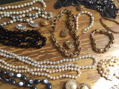 MaxSold Auction: This online auction features an Asian oil painting on silk, silver-plate, Antique Reed Barton sterling set, Italian Intrada ceramic tulip set, Asian pottery, costume jewelry, wall clock, tool box and more!!!