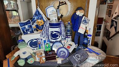 MaxSold Auction: This online auction features handbags, McCoy pottery, dressing table, hope chests, small kitchen appliances, Pfaltzgraff Christmas dishes, crocks, art glass, vinyl records, Christmas collectibles, angel collection, DVDs, pet products, area rugs, stamps, electric keyboard, refrigerator, upright freezer, power, yard & hand tools, air compressor, cedar closet, sewing machine, vintage toys, commemorative cutters, Precious Moments, collectible dolls, milk glass,  sports collectibles, Penn State collectibles, Roy Rogers collectibles, fishing gear, lawnmowers, bikes,  and much more!!!