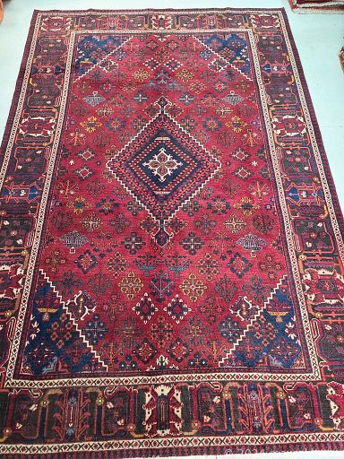 MaxSold Auction: This online auction includes Persian wool rugs from Tafresh, Turkmenistan, Hamedan, Shiraz, Zanjan, Joshegan, Gharajeh, Bakhtiar and more!