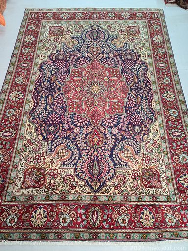 MaxSold Auction: This online auction features Persian rugs & runners from Tabiz, Borjloo, Balouch, Ardebil, Zanjan, Kashan, Sirjan, Bijar, Saveh, Hamedan, Gharajeh, Turkman, and more!!