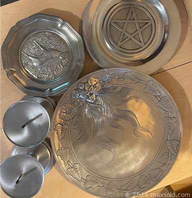MaxSold Auction: This online auction features chalices, Wiccan items, pewtarex display plates, jade decor, bookends vintage games, cast iron cauldron pot, various figurine, celtic cross decor, forest themed decor, mortar & pestle, Egyptian items, various sculpture, mirrors, posters, doorknocker, wicket items and much more!
