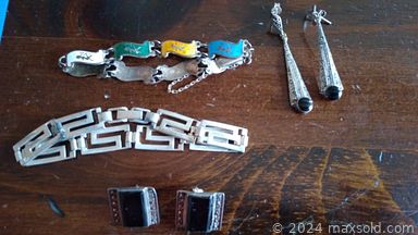 MaxSold Auction: This online auction includes wall art, silver plate, sterling and 14k gold jewelry, Lenox, furniture such as wooden table with chairs, wingback chair, sofa, and antique dresser, Christmas decor, CDs, Sony stereo, small kitchen appliances, records, and much more!