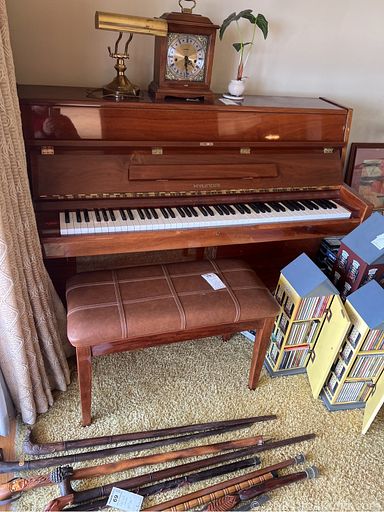 MaxSold Auction: This online auction includes copperware, Fenton vases and figures, fine china, sterling silver and 14k jewelry, framed artwork, furniture such as kitchen table and chairs, wood dining table, reclining chairs, upholstered sofa, and Thomasville dresser, glassware, small kitchen appliances, area rugs, CDs, DVDs, office supplies, children’s toys and much more!