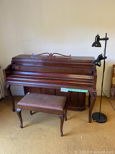 MaxSold Auction: This online auction features a vintage chair, wooden desk, cabinet, chest of drawers, vintage dining table, outdoor lounge chairs, piano, prayer seat, antique solid bedframe, console table, TV cabinet, Ikea bookshelf and others, home health aids, books, wall art, clothing, accessories, decor, vintage sewing supplies, fine china, kitchenware, small kitchen appliances, seasonal decor, Footo china, vintage typewriter, camping gear, Fowle grandfather clock, ladders, exercise pedal machine, Wedgwood, chinaware and much more!