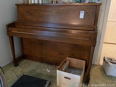 MaxSold Auction: This online auction features furniture such as a wicker vanity set, chairs, dressers, bookcase, shelving units, dining table, Dixie hutch and more, yard tools, hardware, cleaning supplies, kitchenware, small kitchen appliances, vintage toys, Franciscan dishware, linens, books, lamps, Sony TV, piano, step stools, electronics, decor, typewriter, office supplies, trinket boxes, jewelry, Kenmore freezer, baskets, figurines, bath items, BBQ grill, vintage camera and much more!