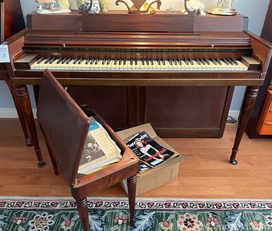 MaxSold Auction: This online auction includes furniture such as a dining table, chairs, dressers, La-Z-Boy couch, file cabinet, china hutch, bookshelf and others, decor, Wurlitzer piano, mirror, books, lamps, rugs, kitchenware, clock, baskets, jewelry, Fostoria glass and more!