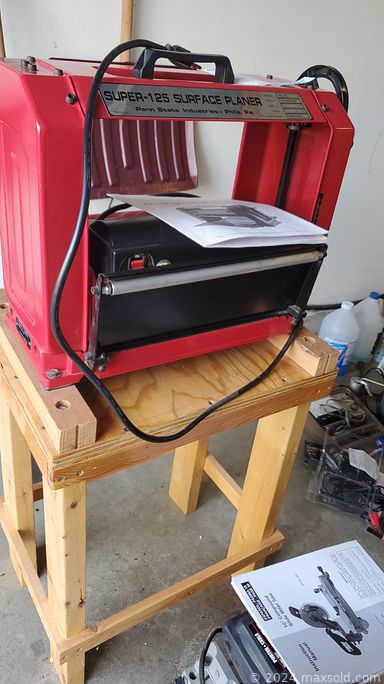 MaxSold Auction: This online auction features furniture such as a wooden wine rack, wooden carts, tool boxes, workbench, side tables, office chairs, wicker seating, folding tables, dresser and more, mirrors, books, lamps, Pfaff sewing machine, sewing notions and supplies, Bose speakers, decor, baskets, Christmas items, small kitchen appliances, kitchenware, electronics, Penn high-speed fishing reels, fishing supplies, MCM lamps, Jet mortiser, planer, Bosch and Porter-Cable power tools, bandsaw, vises and other tools, scrap wood, air compressor, linens, garden tools and much more!