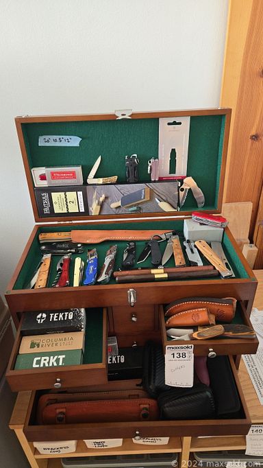 MaxSold Auction: This online auction features art glass, Forever spin tops, TV, stereo components, power wheelchair, patio furniture, power  & hand tools, club chair, fitness gear, books, bookcases, art pottery, Tibetan singing bowls, teacup/saucer sets, small kitchen appliances, step stools, cedar chest, painting supplies, men’s clothing, craft supplies, drafting desk & chair, printer, Apple computer, fountain pen ink, office supplies, MacBook Pro, and much, much, more!!!