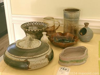 MaxSold Auction: This online auction features sterling silver, original art, Royal Doulton, GE refrigerator freezer, furniture such as vintage oak sideboard, oak desk, crafting table, leather sofa, and tables, thimble collection, handbags, quilting, craft and art supplies, costume jewelry, kitchenware, small kitchen appliances, home decor, ceramics, Toshiba TV, DVDs, CDs, exercise equipment, books, power tools and much more!