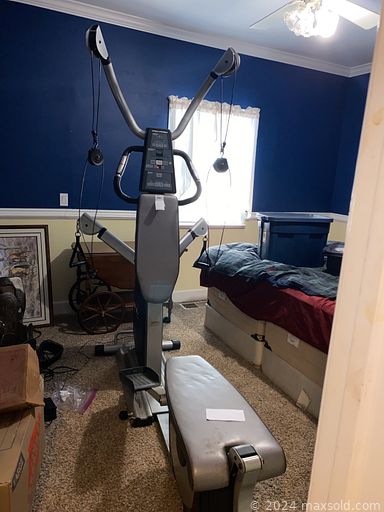 MaxSold Auction: This online auction includes furniture such as patio chairs, table, wood shelving units, swivel chair, oak dresser, dining table set, marble top coffee table, cubbyhole storage cabinet, wicker chairs, White Clad Simmons ice chest and others, kitchenware, small kitchen appliances, arc welder and other tools, hardware, bridle, saddles and other cowboy items, camping supplies, ski equipment, ceiling lights, fireproof safe, brassware, decor, gumball machine, electronics, Cub Cadet riding mower, Whitney Chicago baby grand piano, antique slot machine and much more!