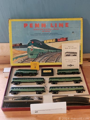 MaxSold Auction: This online auction includes furniture such as a carved secretary, wash stand, bedside table, tool chest, corner cabinet and others, Dremel, Ridgid drill and other tools, hardware, artworks, Peanuts and Snoopy themed toys, lamps, ornaments, figures, Pez, banks and other memorabilia, "Cheney Junction" Print" & RR Lantern,  Hubley 1930’s metal die-cast kit and other car model kits, diorama and paint supplies, model train cars, train accessories, Bachman and other tracks, miniatures, controllers, train DVDs and much more!