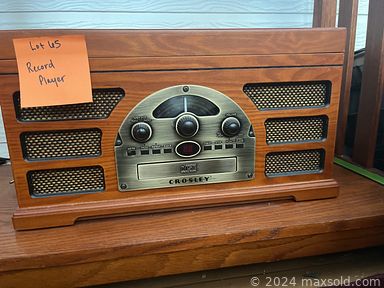 MaxSold Auction: This online auction features DVDs, TVs, rugs, leather recliner, small kitchen appliances, futon, tires, games, air compressor, camping gear, refrigerators, bar stools, radiator heater, patio furniture, washer, dryer, hand tools, upright freezer, bicycles, vinyl records and much more!