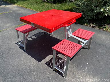 MaxSold Auction: This online auction features hurricane lamp, carnival glass, art glass, teacup/saucer sets, antique Fenton glass, uranium glass, vintage Pyrex, decanter, futon frame, patio furniture, Avon steins, area rug, power & hand tools, rolling tool chest, vintage sewing machine, stained glass windows, cast iron tub, MCM string art and much more!