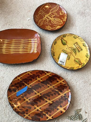 MaxSold Auction: This online auction includes furniture such as shelving units, wood cabinet, chairs, Thomasville dresser, trunks, Thomasville table, settee, stools, metal bed, jelly cabinet, antique secretary and others, vintage tins, Crayola memorabilia, Longaberger baskets, seasonal decor, Redware, Garfield memorabilia, enamelware, cat decor, dolls, stained glass, clothing, accessories, books, pottery, birdhouses, Uranium glass, kitchenware, stoneware, storage bins, scales and many more!