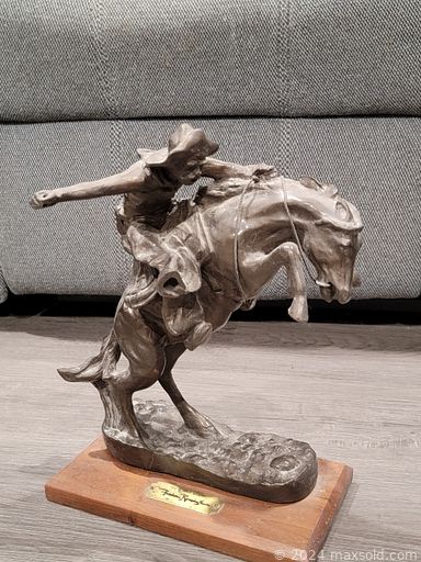 MaxSold Auction: This online auction features Remmington sculpture, vintage typewriters, Klara Seve sculpture, Panda Diorama, art glass, soapstone, jewelry, cookie jar, A. Santini sculptures, binoculars, Robert Redbird print, depression glass, copper kettles, papyrus paintings, teacup/saucer sets, coins, banknotes, ceramic masks, spoon collection, ruby red glass, character jugs, vintage bottles, vintage cake pans, Aztec wall hanging, collector plates and much more!