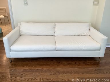 MaxSold Auction: This online auction includes framed and signed original art, furniture such as RH Restoration Hardware modern sofa and chairs, French Provincial style buffet, glass dining table, IKEA wall unit and modern desks, 55” Sony TV, home decor, area rugs, Waterford crystal, Kitchenaid small appliances, and more!