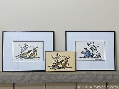 MaxSold Auction: This online auction includes teak dining chairs, dresser, teak hutch, bed frame, cabinets, vintage credenza, bookcases and others, Robert Kakegamic artwork and other art pieces, soapstone carvings, ceramics, wooden bird decor, tools, costume jewelry, stained glass decor, stamps, sterling silverware, Repousse brass fireplace screen, Depression glass, books, bronze figures and much more!