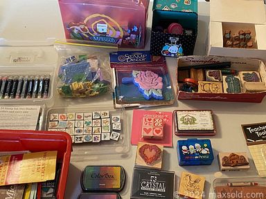 MaxSold Auction: This online auction includes furniture such as wicker shelves, freestanding bar, outdoor furniture, antique cabinet, Lane dresser, rattan chair, MCM side table, vintage Singer sewing machine in table and others, clothing, accessories, shoes, jewelry, kitchenware, small kitchen appliances, cuckoo clock, miniatures, decor, Panasonic 58” TV and other electronics, wall art, tabletop pinball, lamps, books, Cabbage Patch and other dolls, tools, water skis, craft supplies, garden supplies and many more!