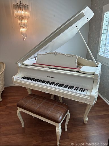 MaxSold Auction: This online auction includes furniture such as an armoire, porch swing, outdoor table, bookshelf, storage cabinet, desk, Bunker Hill safe, chairs and others, Schafer and Sons piano, lamps, Wedgwood and other china, kitchenware, small kitchen appliances, planters and garden decor, jewelry, clothing, shoes, accessories, mirror, Bulova grandfather clock, religious decor, wall art, rugs, Capodimonte, seasonal decor, vintage dolls, sewing supplies and many more!