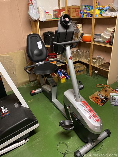 MaxSold Auction: This online auction features furniture such as a table and chair set, end tables, chairs, headboard, dresser, desk, bedframe, wicker shelf, lawn chair and more, home decor, pillows, wall art, fabric, chrome canisters, pasta machine, bamboo mirror, macrame shell hanging, Royal Doulton, serving ware, Corelle dishware, Rose china, Hoover vacuum, collector plates, Free Spirit treadmill, Schwinn bicycle, office supplies, stereo and much more!