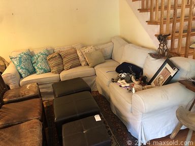 MaxSold Auction: This online auction includes furniture such as an antique wood hutch, tables, recliners, Stickley chairs, loveseat, shelving units, sideboard, patio chairs, bistro table set, vintage dresser, sectional sofa and others, dog decor, kitchenware, small kitchen appliances, lamps, coins, political memorabilia, vinyl records, books, seasonal decor, vintage suitcases, rugs, wall art, train set, clocks, electronics, tools, hardware, Exmark lawnmower and other yard tools, garden supplies, Traeger smoker, wood canoe, Electrolux freezer, Sole treadmill, stationary bike, board games, stuffed toys, craft supplies and many more!