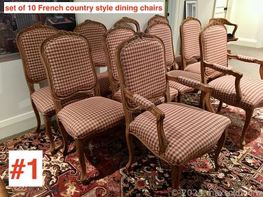 MaxSold Auction: This online auction includes sterling silver, 30” Toshiba TV, furniture such as French country dining table and chairs, end tables, Quebec pine cupboard, and solid maple chair, Persian carpet, framed wall art, lamps, electric guitar, acoustic guitar, lighting, and much more!