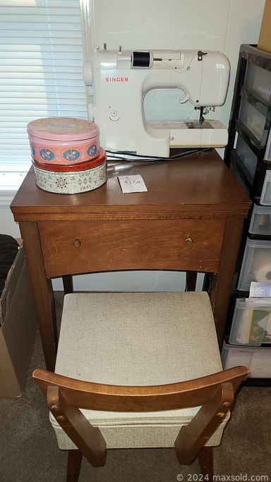 MaxSold Auction: This online auction features furniture such as lawn chairs, benches, jewelry box, dressers, chairs, leather sofa, dining set and others, silver-tone trumpet, Howard Miller grandfather clock, costume jewelry, wall art, vintage mixer, small kitchen appliances, Pfaltzgraff stoneware, glassware, lamps, rugs, seasonal decor, Singer sewing machine, linens, tools, hardware, Craftsman kneeling cart, Kobalt compressor, ladders, shell chandelier and much more!