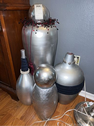 MaxSold Auction: This online auction includes furniture such as a wooden end table, headboards, end tables, queen sized bedframe, dressers, wood chest, filing cabinets, TV stand, buffet, dining table set, china hutch and others, wine glasses, silver decor, faux plants, china, electronics, baskets, seasonal decor, clothing, shoes, accessories, books, linens, outdoor decor, Charbroil grill, yard tools, Pro Form treadmill, wall art, kitchenware, lamps, luggage and many more!