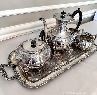 MaxSold Auction: This online auction includes a baby grand piano, furniture such as a storage cabinet, Mid Century dresser, tables, bed frame, vintage clothing, shoes, accessories, linens, vintage games, kitchenware, small kitchen appliances, busts, vintage crystal, decor, wall art, mirrors, corded lawn mower, garden tools, planters, duck decoy, glassware, lamps, seasonal decor, chafing dish, electronics, bicycle and many more!