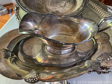 MaxSold Auction: This online auction includes 50” Sony TV, signed wall art, GE refrigerator, furniture such as sectional sofa, leather chair, walnut buffet, accent chairs and hardwood desks, DVDs, decor pieces, area rugs, small kitchen appliances, dinnerware, lamps, Yamaha stereo, silver plate, camera equipment, art supplies, snooker table, golf clubs, and much more!