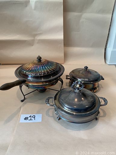 MaxSold Auction: This online auction features various items such as  Wood Coal Box, Accessories, a Painted Vase, Glass Cake Stand, Bowl, Liquor Decanters, Birks Sterling Silver, Stemware, China Teacups & Saucers, Bernardaud Limoges and much more.