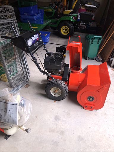 MaxSold Auction: This online auction features furniture such as console tables, chairs, La-Z-Boy chair, deck box, patio table, cabinets, shelving units, storage bench, side tables, office chairs and others, cleaning supplies, Eaton 10” radial arm saw, skid jack, generator, power tools, Karcher power washer, Troy-Bilt wood chipper, cement mixer, yard tools, lattice, log fireplace, salt stone rocks, wall art, rugs, accessories, pet items, linens, storage bins, arts and craft supplies, books, jewelry, kitchenware, small kitchen appliances, stuffed toys, electronics, mirror, figurines, outdoor light fixture, ladder, cedar mulch, Thermador oven and much more!