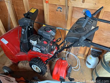 MaxSold Auction: This online auction includes furniture such as a Hoosier cabinet and other cabinets, antique drawers, patio sets, shelving units, credenza, desk and others, Pfaltzgraff and other china, Rogers silverplate flatware, kitchenware, small kitchen appliances, seasonal decor, books, magazines, DVDs, electronics, office supplies, lamps, luggage, linens, jewelry, shoes, clothing, Toro snowblower, leaf blower and other yard tools, Stihl pressure washer, garden accessories and much more!