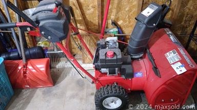 MaxSold Auction: This online auction features computer desk, diaper genie, figurines, vintage rattan club chair, fine jewelry, costume jewelry, high top dinette, sleeper sofa, snowblower, computer cabinet, bookcases, small kitchen appliances, DVDs, home health aids, treadmill, wedding supplies, games, power & hand tools, garden pots and much more!