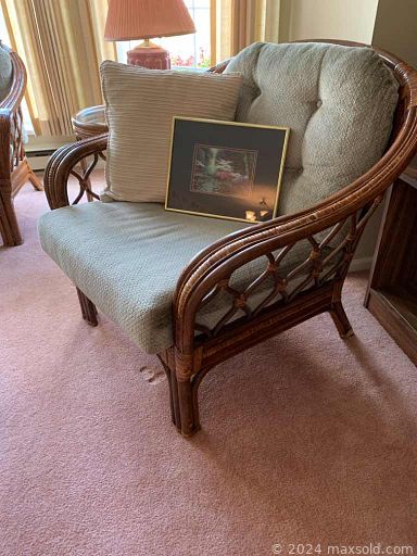 MaxSold Auction: This online auction features Cane Furniture, Lift Armchair, TV, Bistro Table, Teacup/Saucer Sets, Royal Doulton Figurine, Studio Pottery, Art Glass, Vintage Jewelry, Collector Plates, Small Kitchen Appliances and much more!