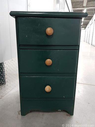 MaxSold Auction: This online auction features storage units, picture collections, pine bookcase, teak end table, antique mirrors, chairs, twin window fan, Paragon china, hutch, dresser, Singer sewing machine, Sparton record player, stereo cabinet and much more!