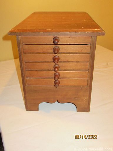 MaxSold Auction: This online auction features a specimen cabinet, jewelry, Tiffany style lamp, Dresden tea cups, antique chair, DVDs, mini fridge, brassware, MCM coasters, lamps, pottery, garden tools, Troy Bilt snowblower, Nikon camera, Royal Copenhagen, Wedgwood, Lenox and other china, sterling silverware and much more!