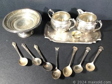 MaxSold Auction: This online auction features furniture such as upholstered armchairs, Brown Jordan patio furniture, dining set, Baker dresser, king bedframe, nightstands, canopy bed, wood desk, lowboy dresser, desk, Warning bow front table and others, lamps, Cheryl Williams pottery, Southwest Pueblo pottery, vases, sterling silverware, Tom Perkinson watercolor and other wall art, Asian decor, art glass, Lenox dinnerware, Moustiers Daniel Baudu plates, books, antique brass, seasonal decor, mink coat, stone veneer boxes and much more!