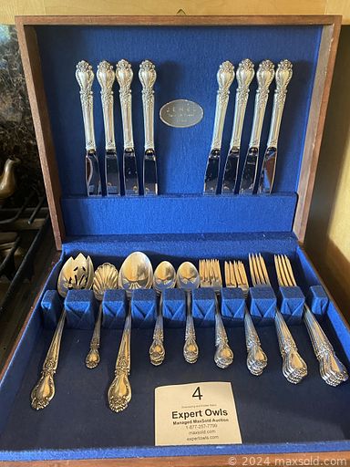 MaxSold Auction: This online auction includes furniture such as chairs, upholstered couch, Midcentury rocker, Bombay Co. desk, side tables, dining room chairs, curio cabinet, carved Asian table, inlaid tea service cart, wicker shelving unit, Midcentury sewing cabinet and others, Sony Bravia 65” TV and other electronics, silverware, kitchenware, small kitchen appliances, clothing, jewelry, accessories, vintage records, lamps, seasonal decor, Tiffany style lamp shades, Lladro figures, vintage nutcrackers, Noritake and other china, wall art, books, wicker baskets, linens, rugs, Rubbermaid storage unit, garden decor, ladders, suitcases, outdoor gear and many many more!