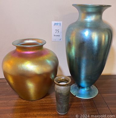 MaxSold Auction: This online auction features antique Tonsu chests, stereo components, collector spoons, cloisonne vases, Carnival glass, decorative plates, teacup/saucer sets, vintage ashtrays, antique record cabinet, Victorian mirrored etagere, Steuben Aurene vases, small kitchen appliances, area rugs, refrigerator, Vaseline glass, exercise equipment, vinyl records, beer steins, TVs, art pottery, oil lamps, mariners lanterns, printers, costume jewelry, air compressor, welding supplies, power & hand tools, puzzles, board games, camping gear, fishing gear, lawnmower, BBQ grill, yard tools, telescope, and much, much, more!!!