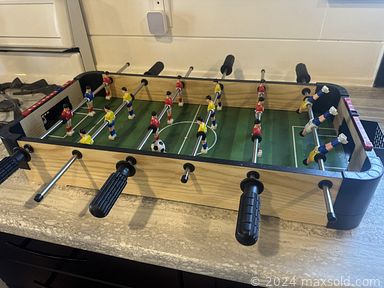 MaxSold Auction: This online auction features teak furniture, TVs, vintage cameras & accessories, desks, art pottery, stereo components, vintage lighters, art glass, scrapbooking supplies, Cherished Teddies, garden tools, lawnmower, Legos, camping gear, toys, power tool, vintage drafting set, chainsaw, small kitchen appliances, costume jewellery, antique books, stone carvings, collector plate, Indigenous art, tabletop foosball, snowboard, golf clubs, brass horse medallion collection, milk glass, Blue Mountain Pottery, and much, much, more!!!