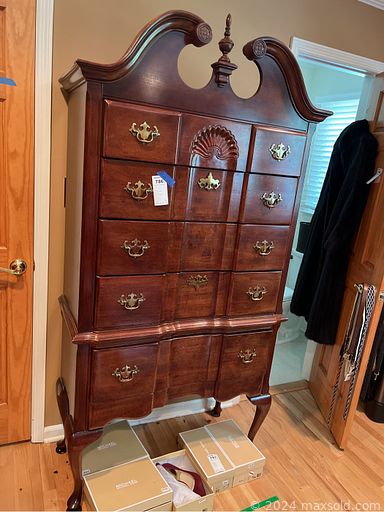 MaxSold Auction: This online auction features furniture such as a desk, office chair, china cabinets, entertaining unit, rocking patio bench, medical bed, patio furniture, upright piano, cabinets, dressers and others, clothing, accessories, jewelry, kitchenware, small kitchen appliances, Roomba vacuum, linens, Lenox, Mikasa and other china, wall art, massage pillow, rugs, electronics, games, books, decor, faux plants, tools, weights and much more!