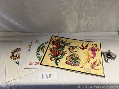 MaxSold Auction: This online auction includes vintage tattoo art, bags, dog accessories, board games, stained glass, holiday ornaments, Pyrex, Kitchenaid mixer, kitchenware, Russian nesting dolls, Murano glass, power tools, Lego items, race car toys, brass bookends, Canon and Polaroid cameras, silverplate, religious items, coins, baseball gloves, electronics and more!