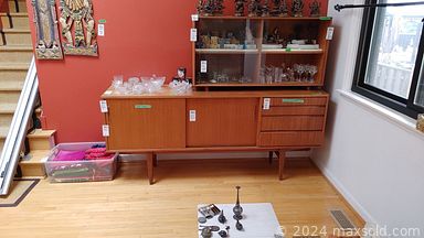 MaxSold Auction: This online auction includes furniture such as an MCM shelving unit,, bookcases, murphy bed, cabinets, wood bench, shelving units, file cabinets, dressers, student desk, vintage sofa, Reff vanity, media stand, corner desk, leather recliner, MCM china cabinet and others, wood screen, runner rugs, mirrors, chess set and board games, masks, plaques and other wall art, vases, Indian figures and other decor, silverplate, kitchenware, small kitchen appliances, saris, clothing, accessories, pottery office supplies, fitness equipment, electronics, home health aids, baskets, seasonal decor, yard tools, Kuehl-Gefrier fridge and many many more! \n