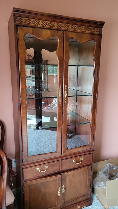 MaxSold Auction: This online auction features outdoor planters, patio furniture, vintage egg cups, bedroom set, Thomasville china cabinets, teacup/saucer sets, Disney collector plates, kitchenware, Willow Ware, table linens, sewing machine & supplies, solid wood desk, office supplies, art supplies, pet supplies, refrigerator, vinyl records and much more!