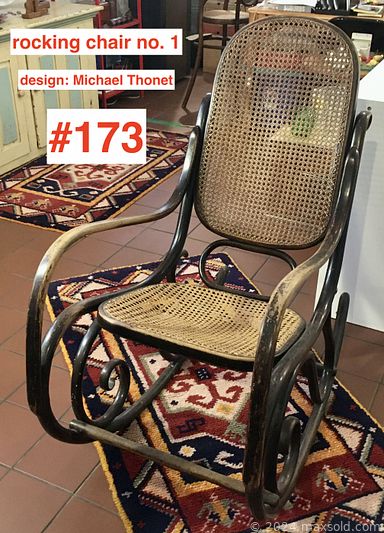 MaxSold Auction: This online auction features a Thonet bentwood rocking chair, high chair, MCM lamp, antique cranberry glass, porcelain pots, cut crystal, Asian stoneware, figural pitchers, Maastricht transferware, antique Chinese pedestal, vintage lamp, antique lute, brass items, demitasse sets, oil lamps, jewelry, antique postcards, pins, vintage paper money, electronics and much more!