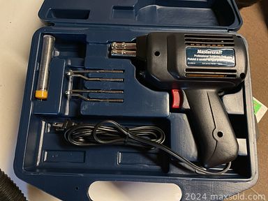 MaxSold Auction: This online auction features garden art, framed & signed wall art, art glass, office supplies, TVs, small kitchen appliances, power & hand tools, area rugs, camping gear, shelving units, electric fireplace, desk & chair, ladies shoes & clothing, NIB sewing machine, exercise equipment, kitchen cart, safe, watches, gold & sterling jewelry, and much, much, more!!